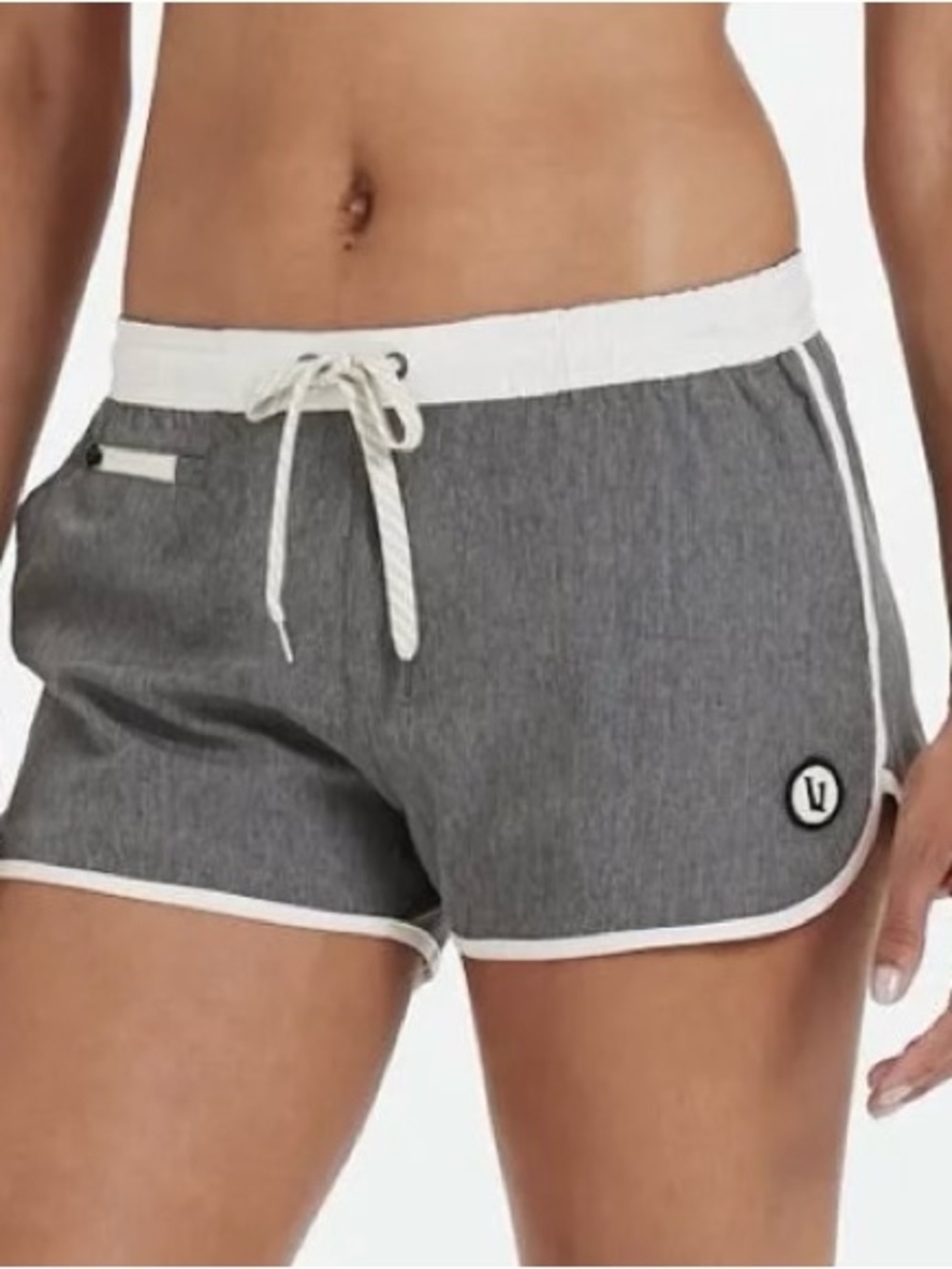 Vuori 2.0 Gray Drawstring Shorts with Pocket